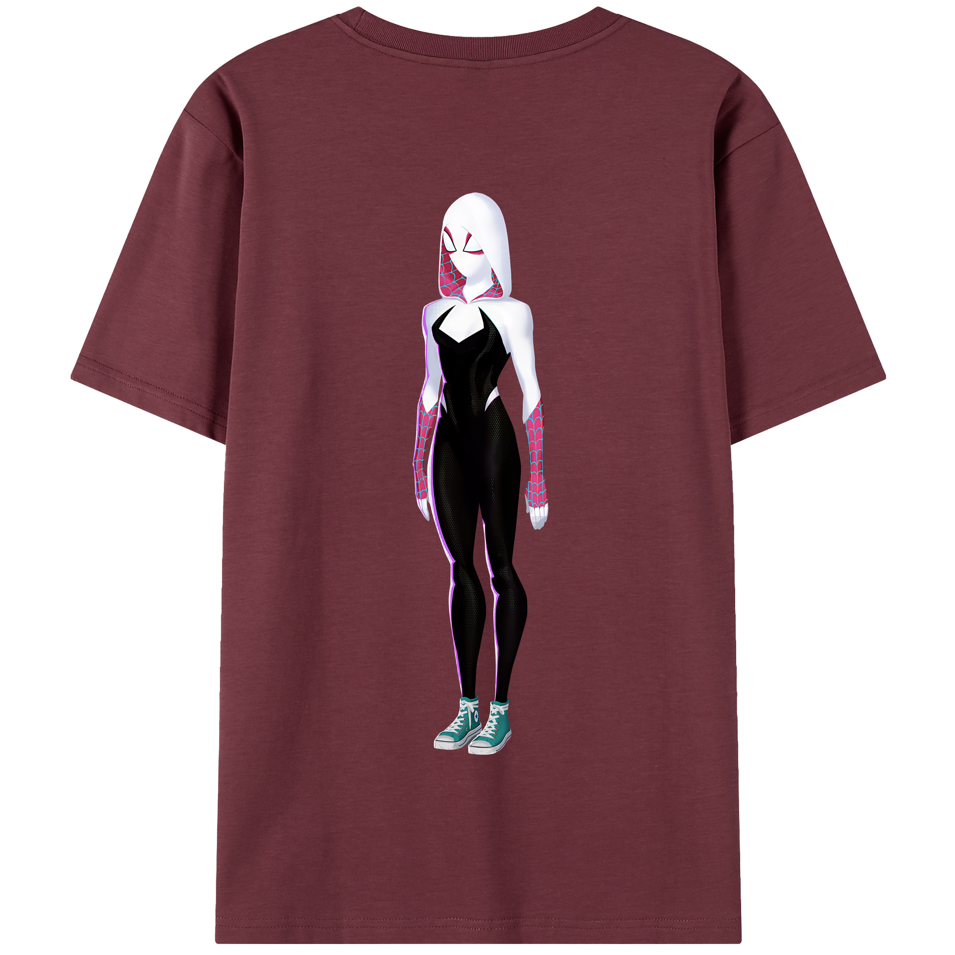 （画像用） Spider Man スパイダーマン 綿100％半袖Tシャツ（背面プリント）